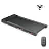 Sunny Health & Fitness - Smart Under‑Desk Walking Treadpad Treadmill with Wi‑Fi & Bluetooth, Performance Tracking in the SunnyFit App - Dark Gray