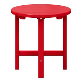 WestinTrends - Dylan Adirondack Round Outdoor Side Table - Red