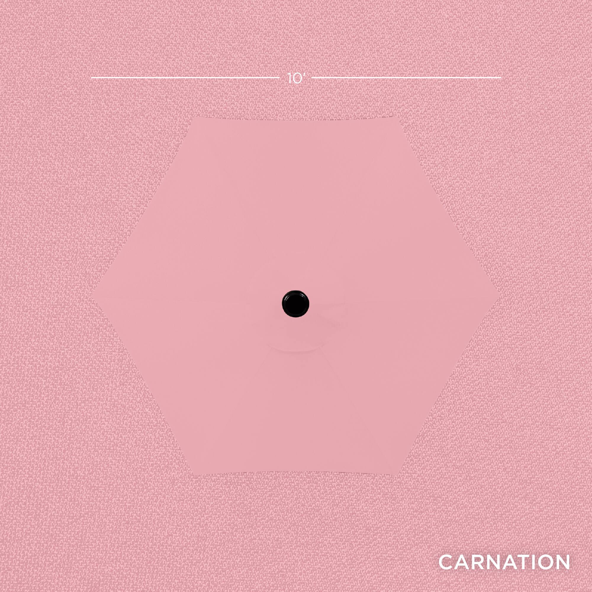 Alt View 3. Best Choice Products - Best Choice Products 10ft Outdoor Steel Market Patio Umbrella w/ Crank, Tilt Push Button, 6 Ribs - Carnation - Carnation.