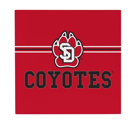 Front. Evergreen Enterprises - South Dakota Coyotes 12" x 12" Wood Wall Sign - Multicolor.