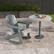 Alt View 1. Outsunny - Adirondack Outdoor Lounge Rocking Chair Fire Pit Seating with Slatted Wooden Design - Gray.