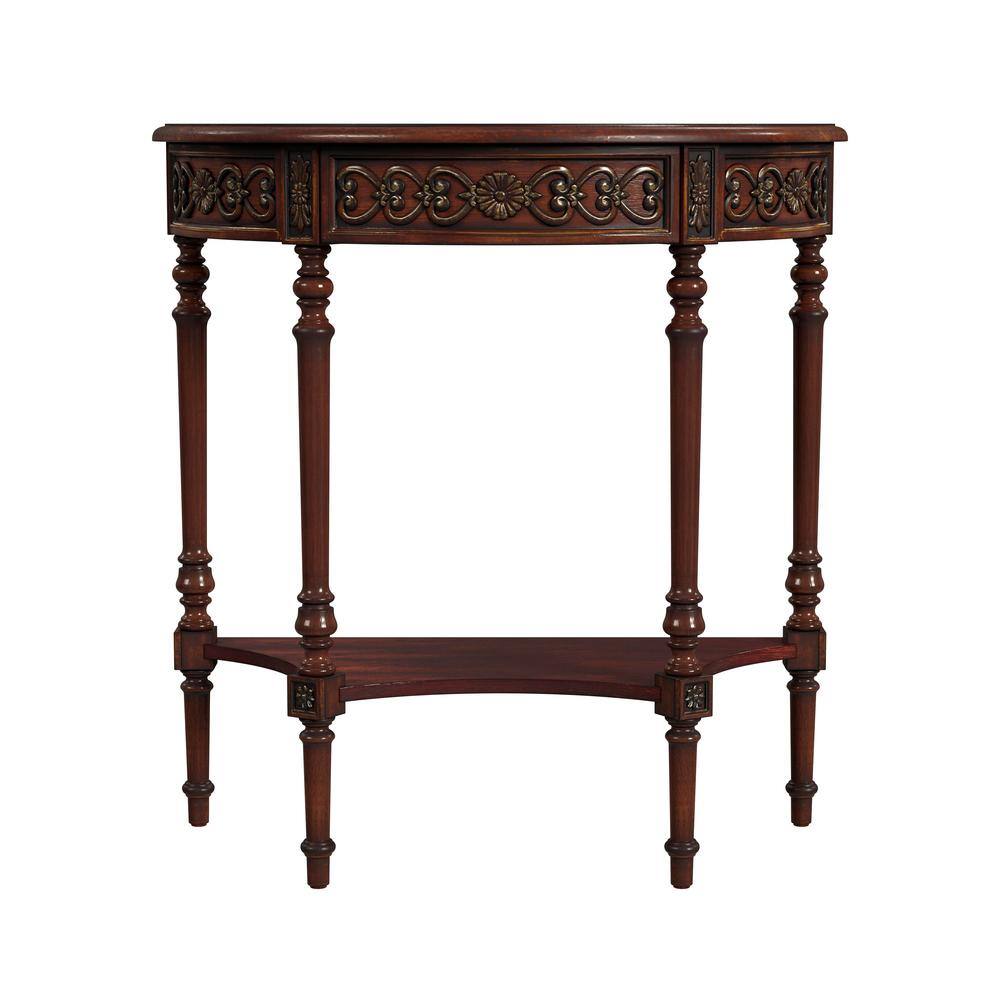 Alt View 1. Butler Specialty - Danelle Demilune 30" Console Table - Dark Brown.