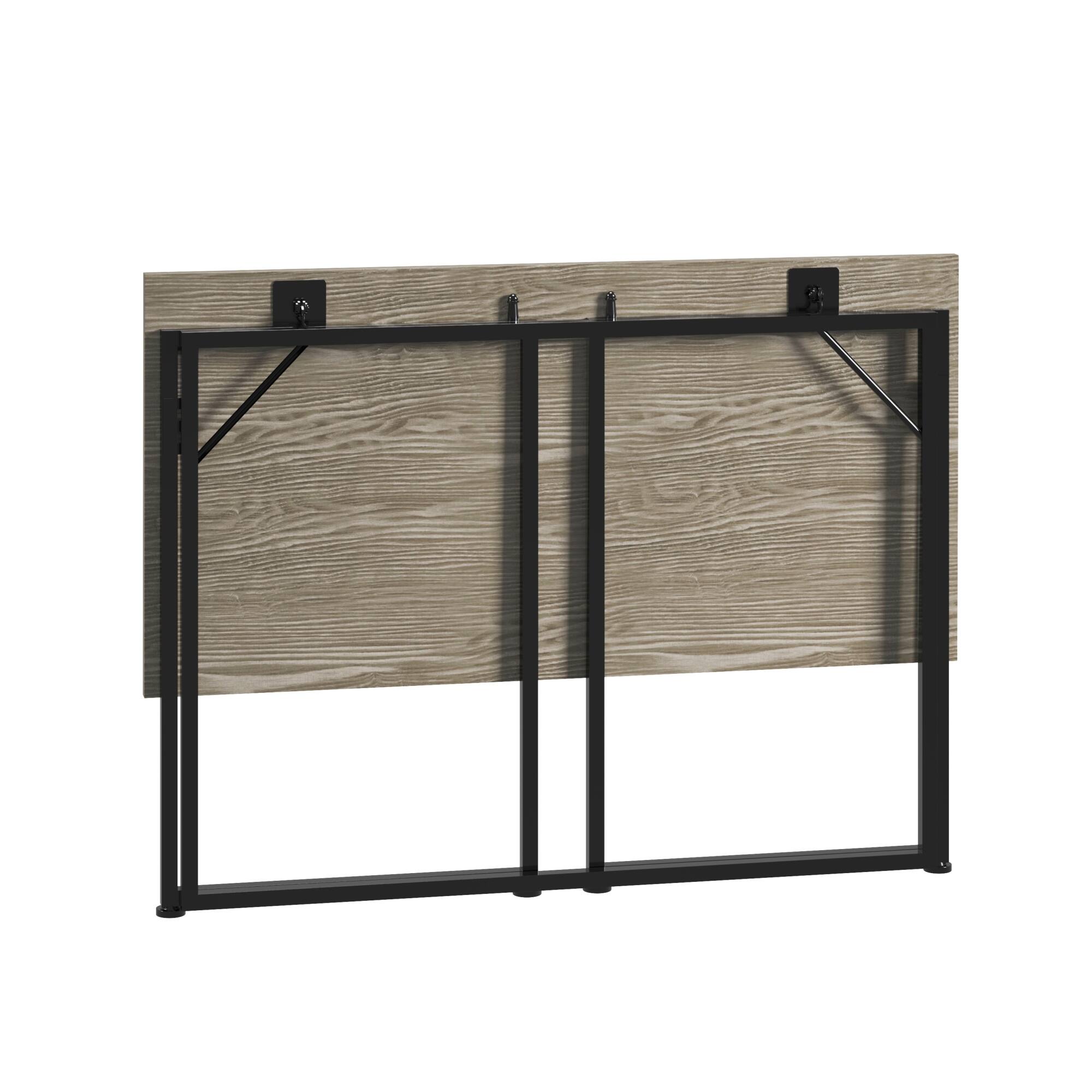 Alt View 6. GOODSILO - Compact Foldable Desk with Sturdy Steel Frame for Small Spaces - Gray.