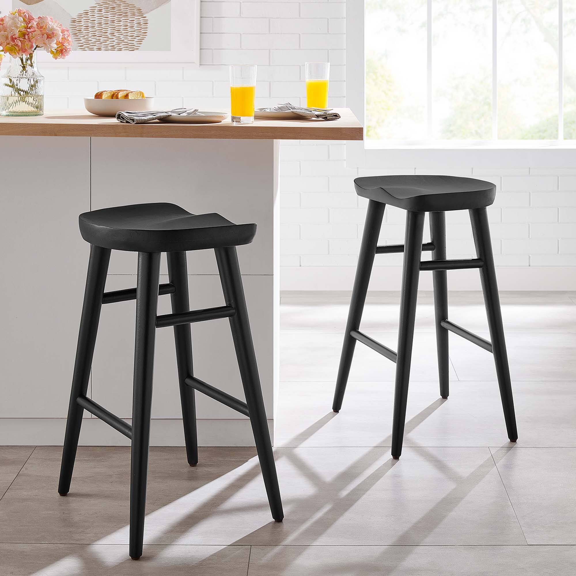 Alt View 5. Modway - Saville Backless Wood Counter Stools Set of 2 by Modway - 0.