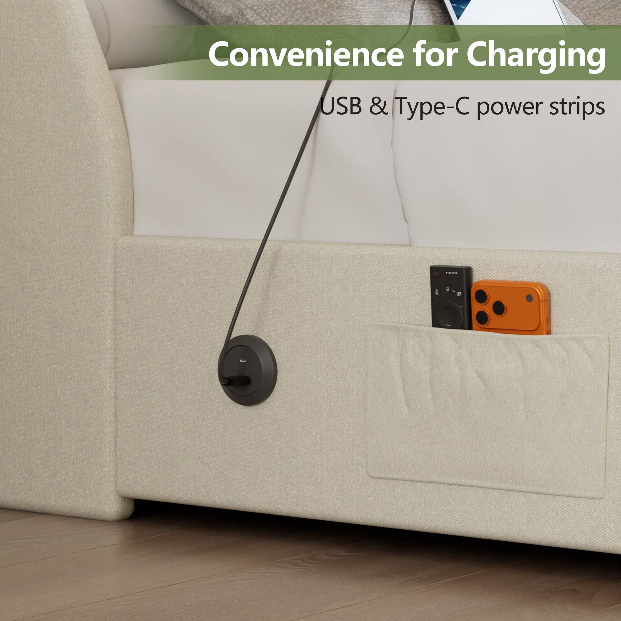 Convenience for Charging  
USB & Type-C power strips