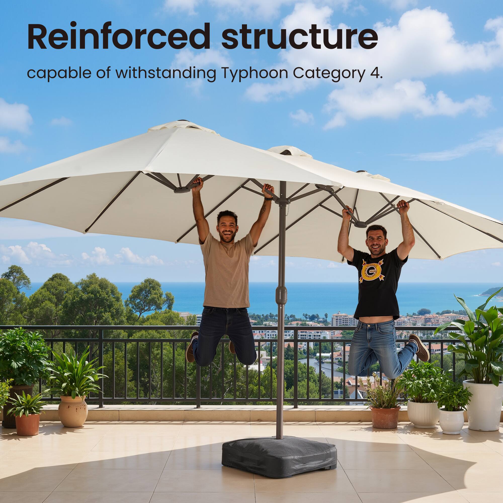 Reinforced structure capable of withstanding Typhoon Category 4.