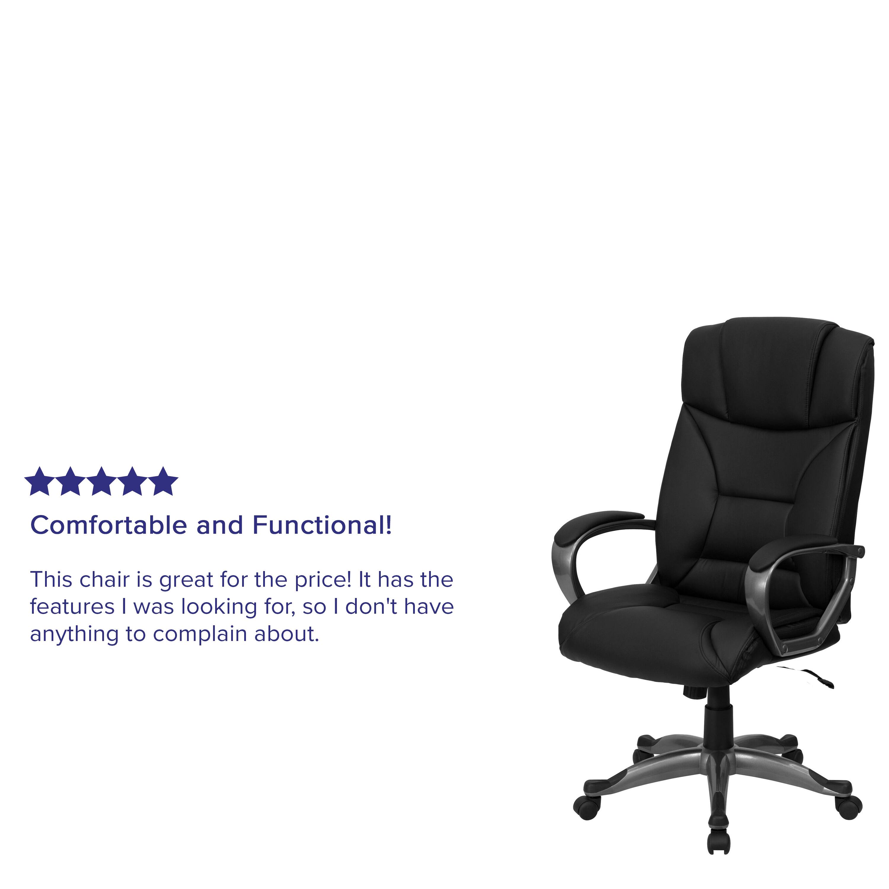 Comfortable and Functional! This chair is great for the price! It has the features I was looking for, so I don't have anything to complain about.