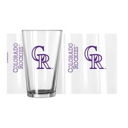 Logo Brands - Colorado Rockies 16oz. Team Wordmark Game Day Pint Glass - Multicolor