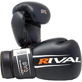 RIVAL - Boxing RS60V Workout Hook and Loop Sparring Gloves 2.0 - 14 oz. - Black