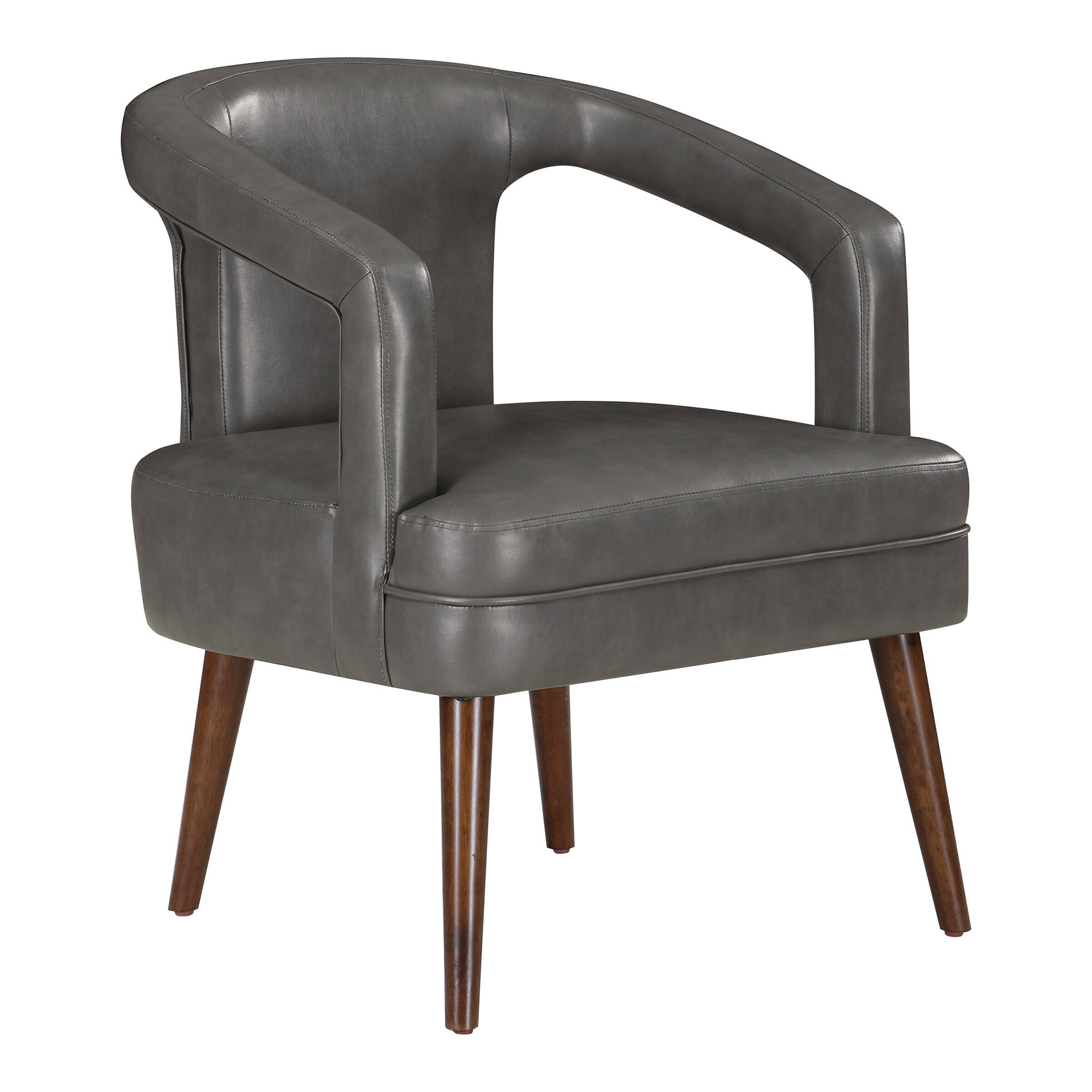 Angle. OSP Home Furnishings - Mason Accent Reception Chair - Pewter.
