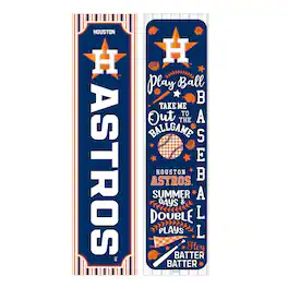 Evergreen Enterprises - Houston Astros 47" Double-Sided Spring Seasonal Porch Leaner Sign - Multicolor