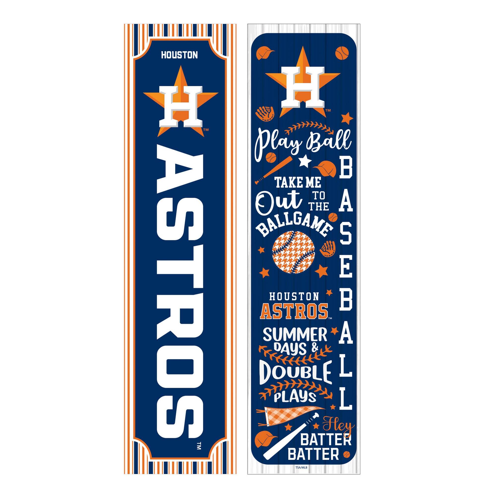 Houston Astros 47" Double-Sided Spring Seasonal Porch Leaner Sign