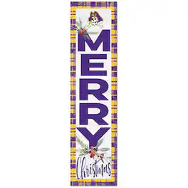 Jardine - ECU Pirates 12'' x 48'' Outdoor Christmas Leaner - White