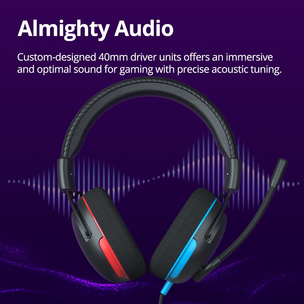 Almighty Audio offers custom-designed 40mm driver units for an immersive and optimal sound for gaming, with precise acoustic tuning.