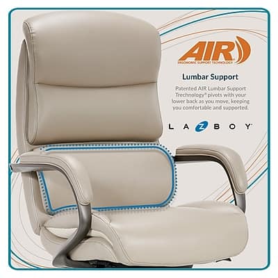 La Z Boy Aberdeen Bonded Leather Executive Chair, (LF51122) Beige
