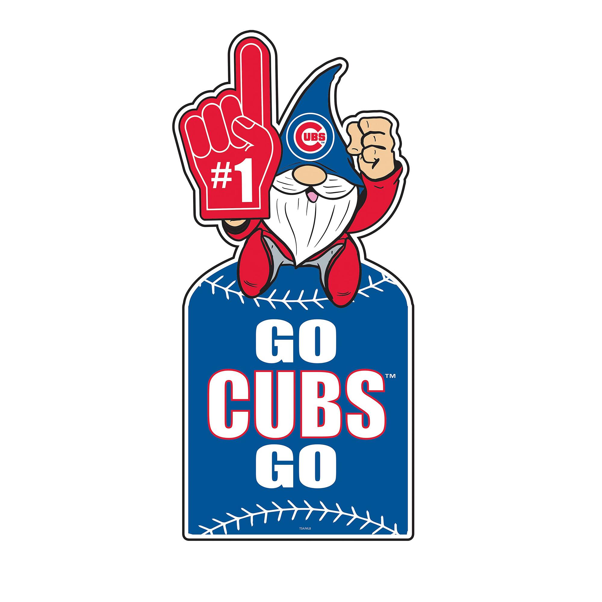 Chicago Cubs 30" Metal Gnome 3-in-1 Outdoor Yard Sign