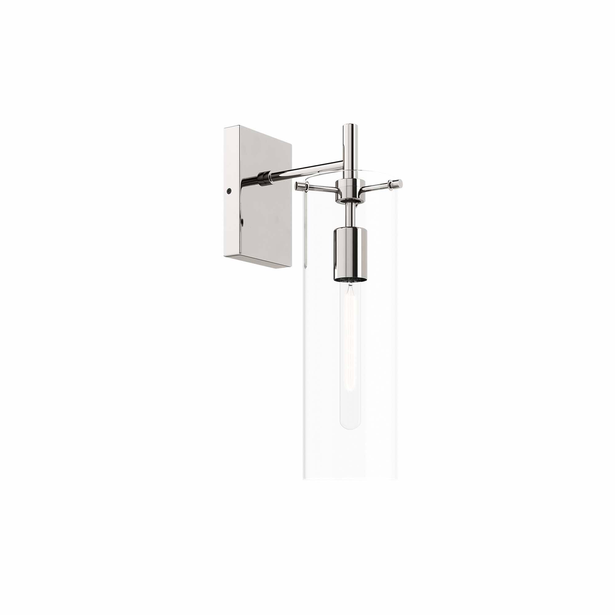 Angle. Modway - Skylark Wall Sconce by Modway - Clear Polished Nickel.