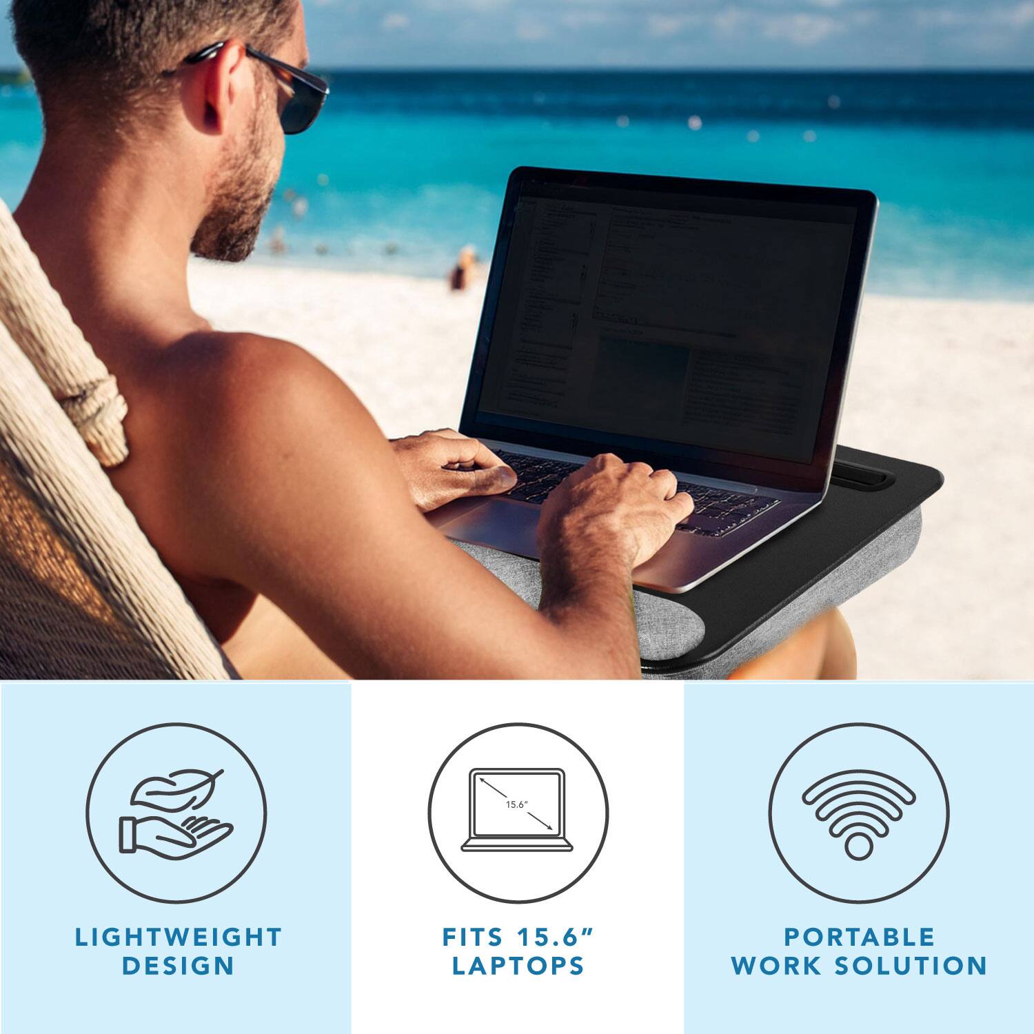 15.4" LIGHTWEIGHT DESIGN FITS 15.6" LAPTOPS PORTABLE WORK SOLUTION