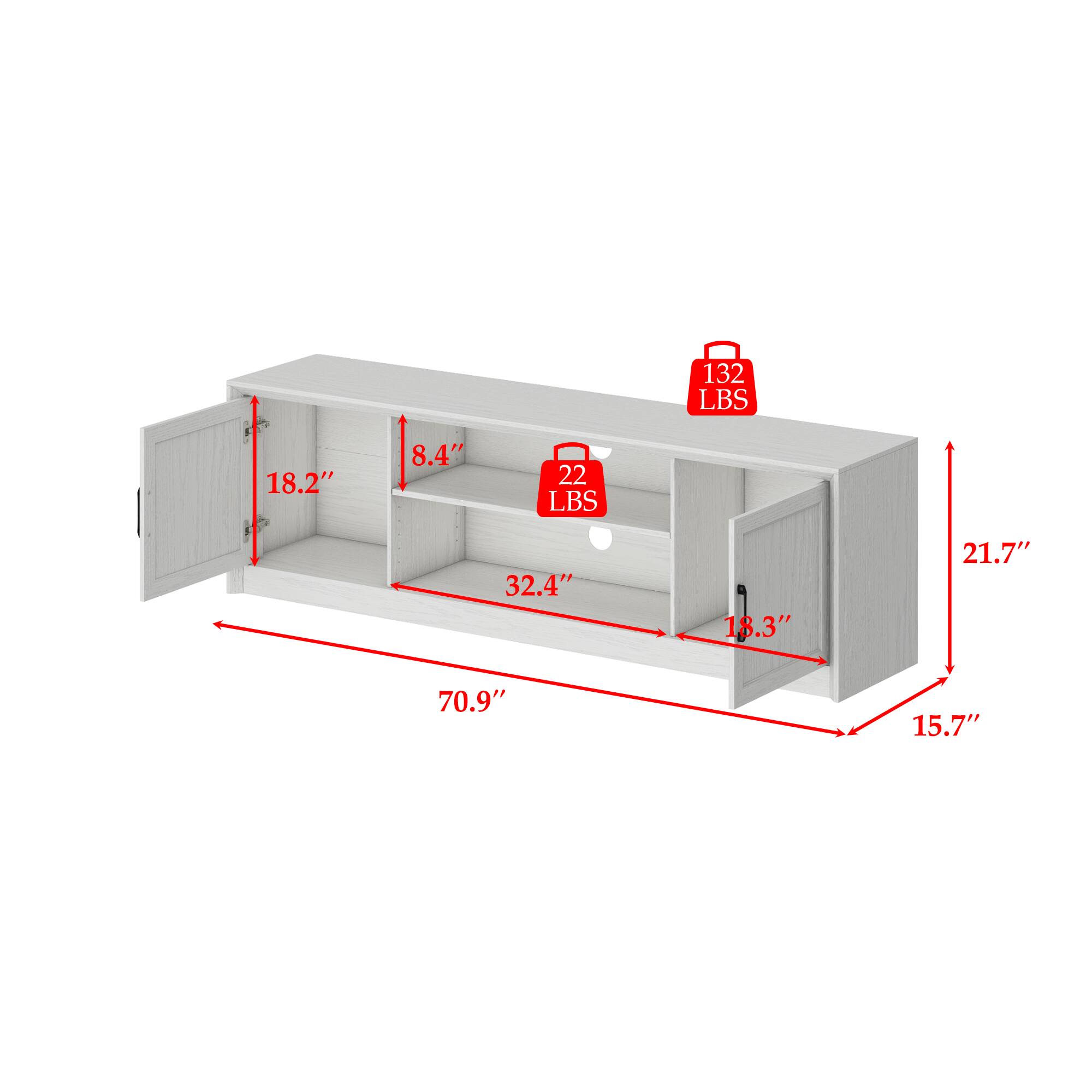 - 18.2"
- 8.4"
- 22 LBS
- 132 LBS
- 32.4"
- 18.3"
- 21.7"
- 70.9"
- 15.7"