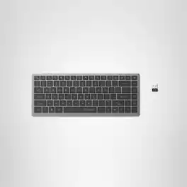 Kensington - KB435 EQ Compact Wireless Keyboard, Bluetooth/2.4GHz, Rechargeable, Copilot AI Key, Quiet Keys – K75409NA - Black