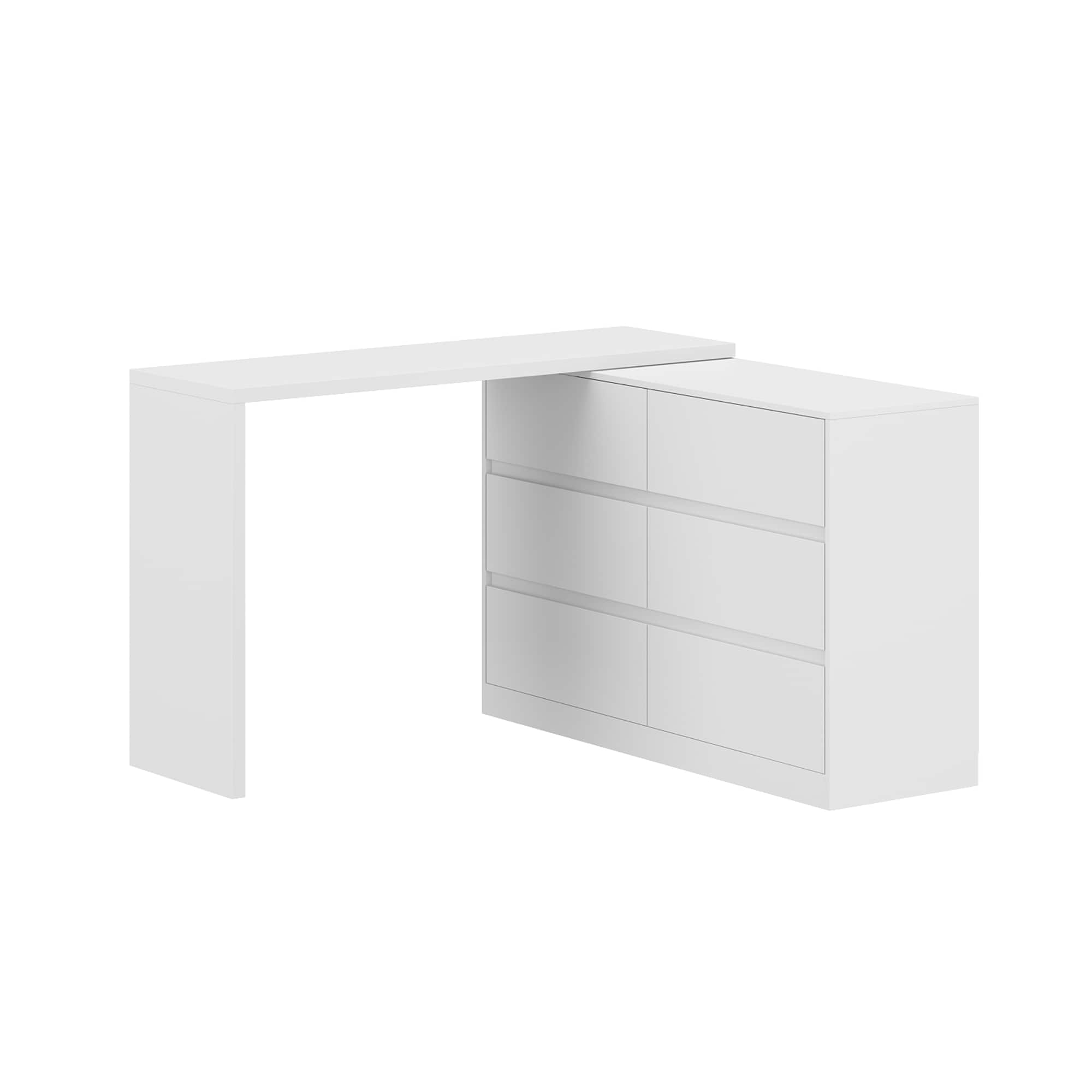 FUFU & GAGA - FUFU&GAGA 6 - Drawer Transformative Dresser Redefine Your Space - White