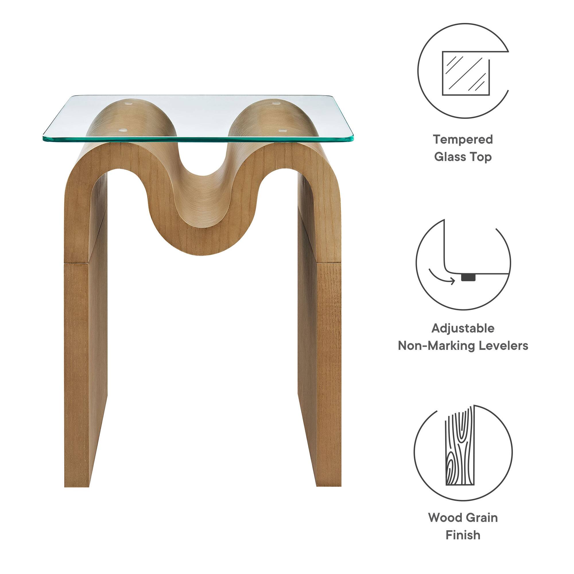 Tempered Glass Top  
Adjustable Non-Marking Levelers  
Wood Grain Finish