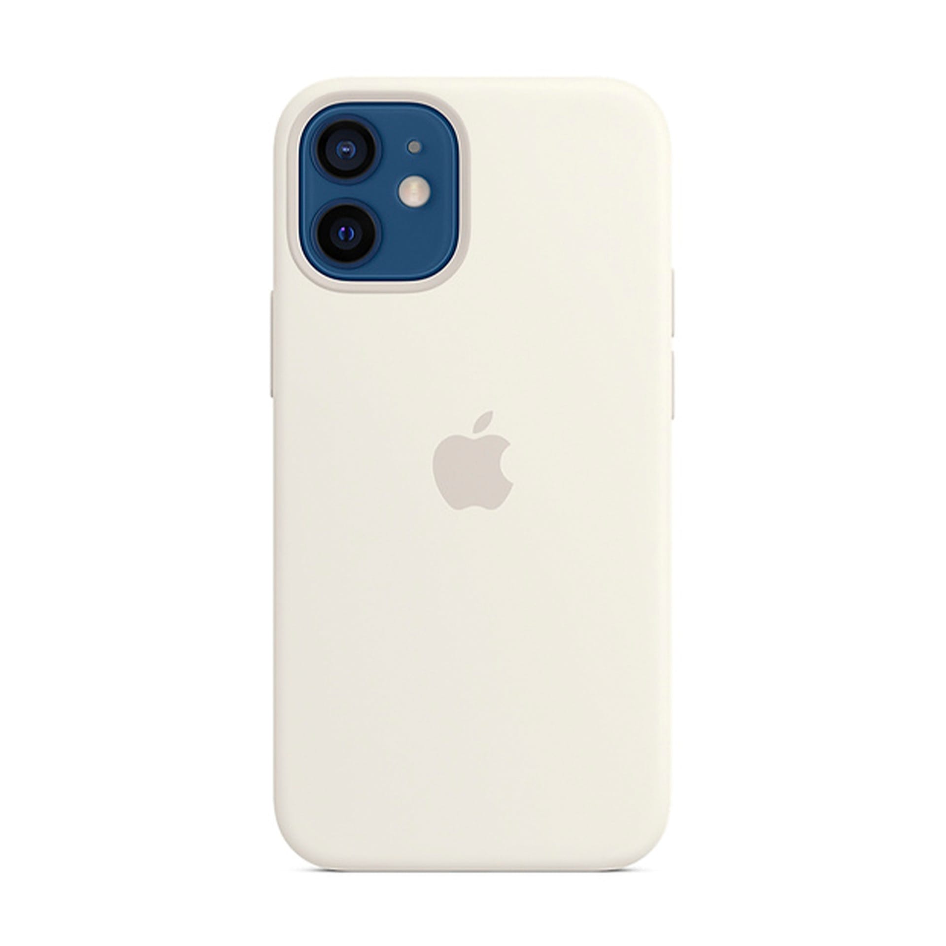 Front. Apple - APPLE IPHONE 12 MINI SILIC CASE WHITE - White.