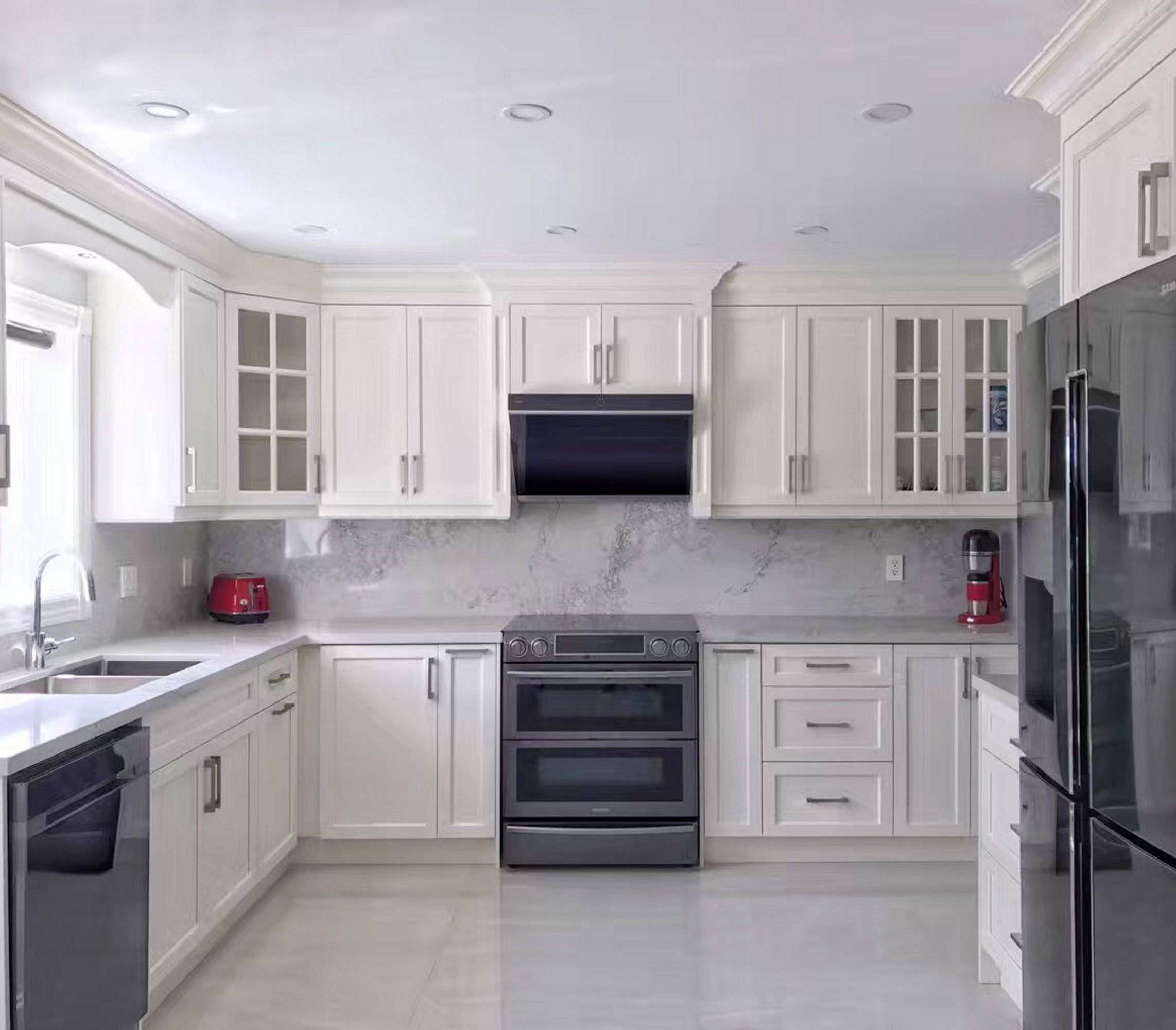 Back. FOTILE - FOTILE 36" 850CFM Under Cabinet|Wall Mount Range Hood in Black Tempered Glass - Black.