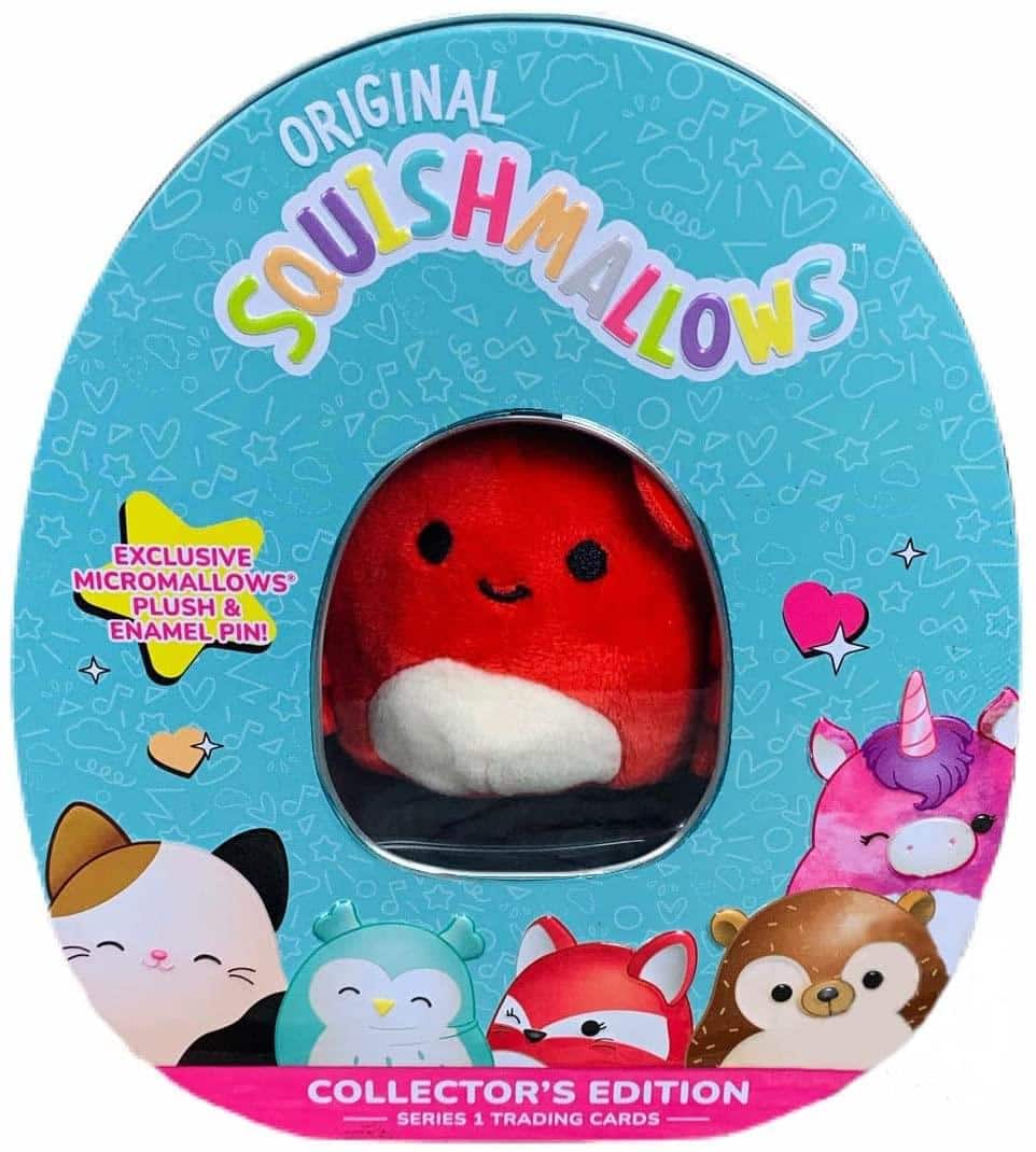 Kellytoy - Squishmallow Trading Card Collector Tin Series 1 | Carlos The Crab - Blue