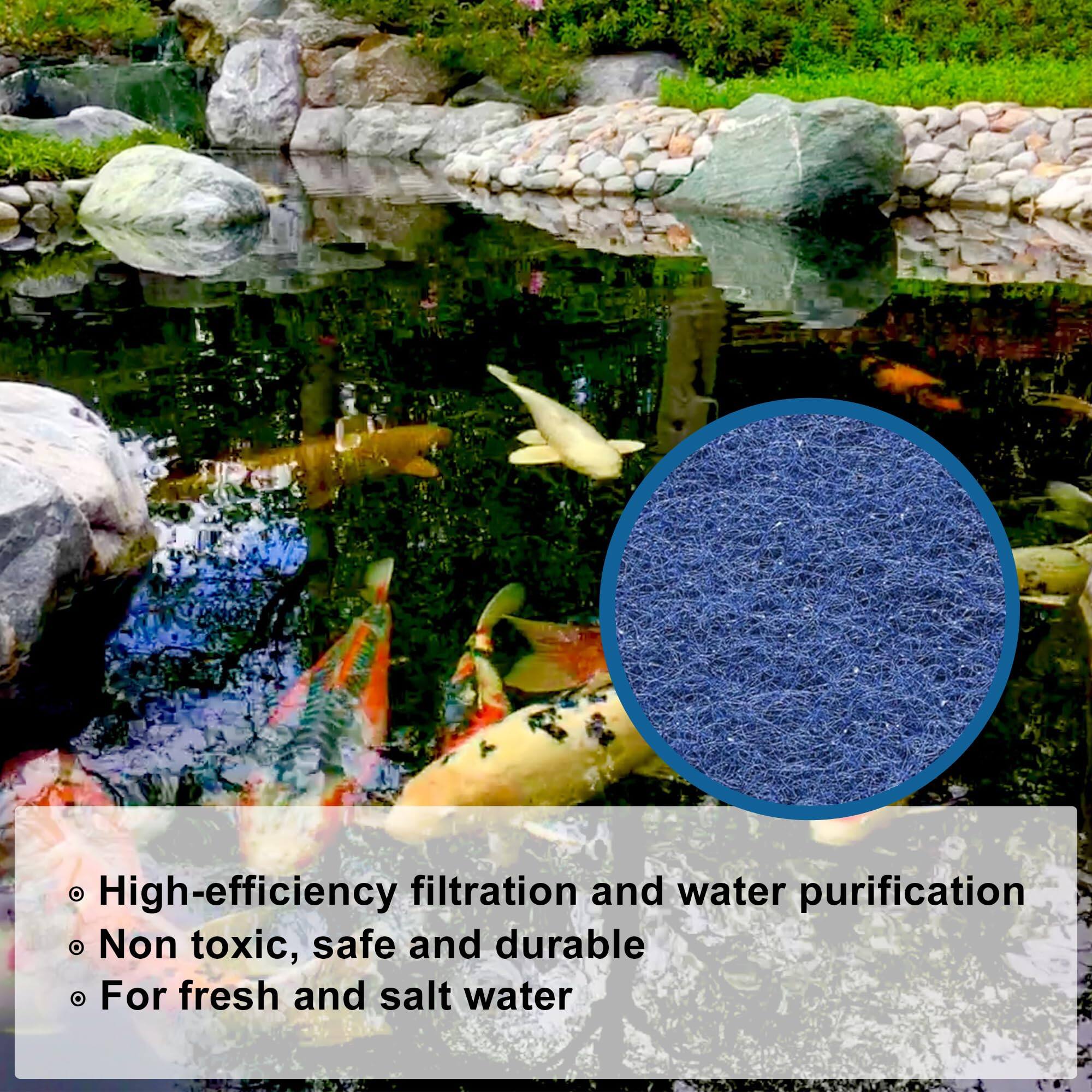 - High-efficiency filtration and water purification
- Non toxic, safe and durable
- For fresh and salt water