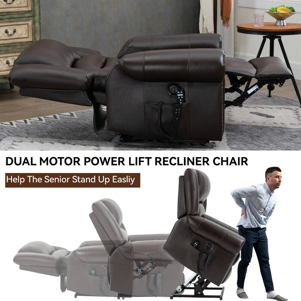 DUAL MOTOR POWER LIFT RECLINER CHAIR  
Help The Senior Stand Up Easily