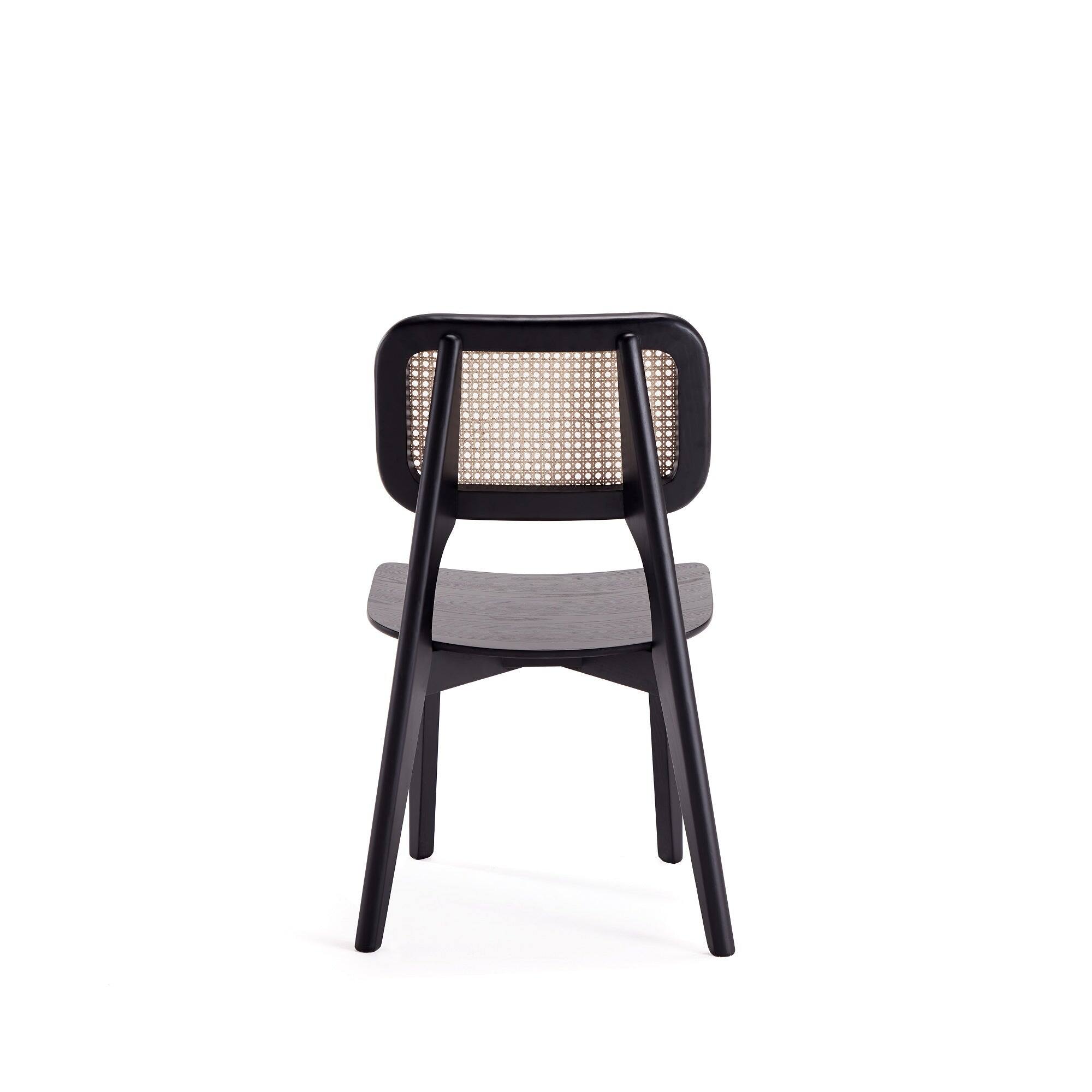 Alt View 2. Manhattan Comfort - Versailles Industry Chic Wood Dining Chair - Set of 2 - Black and Natural.