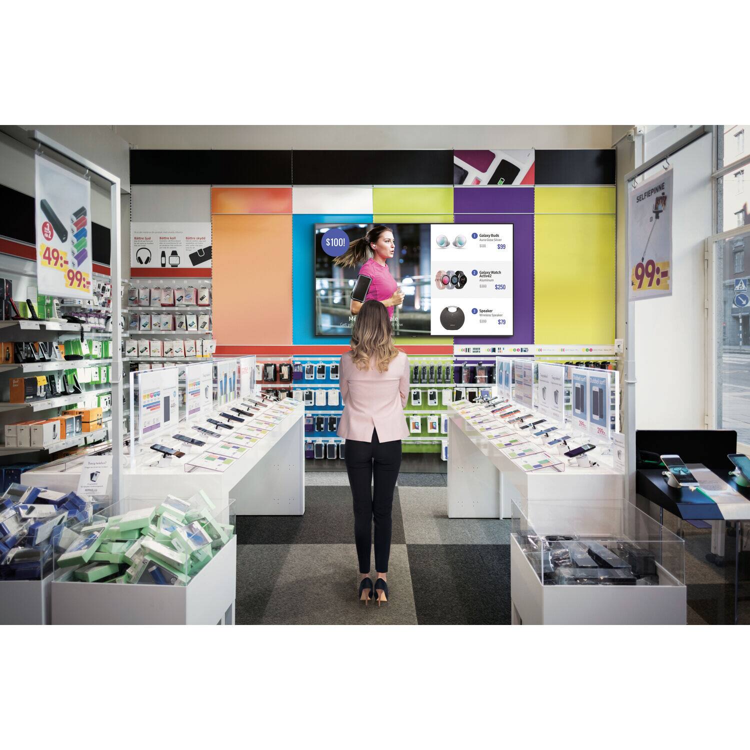 Alt View 14. Samsung - 65" CLASS BE65T-H LED 4K Commercial Grade TV - Black.