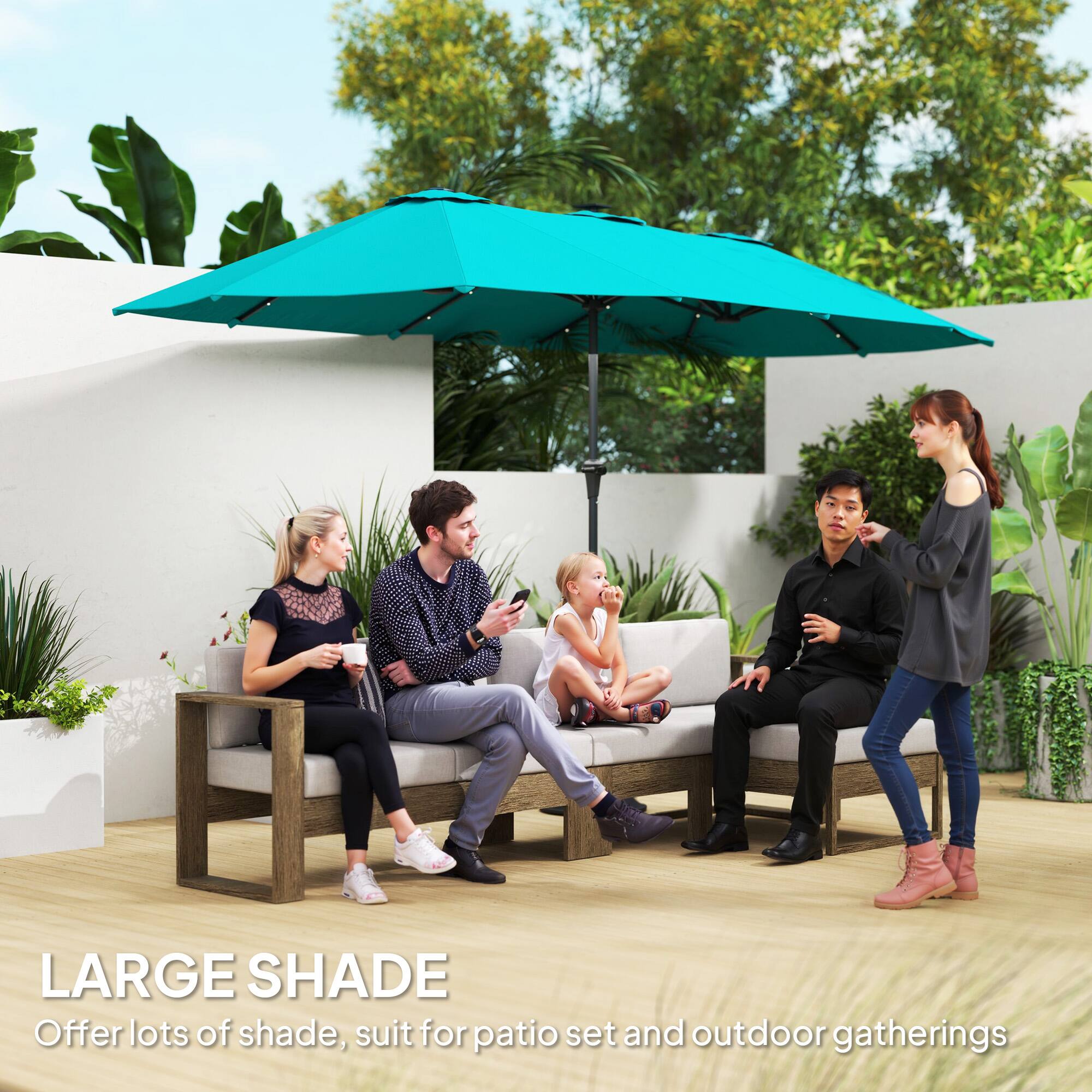 LARGE SHADE
Offer lots of shade, suit for patio set and outdoor gatherings