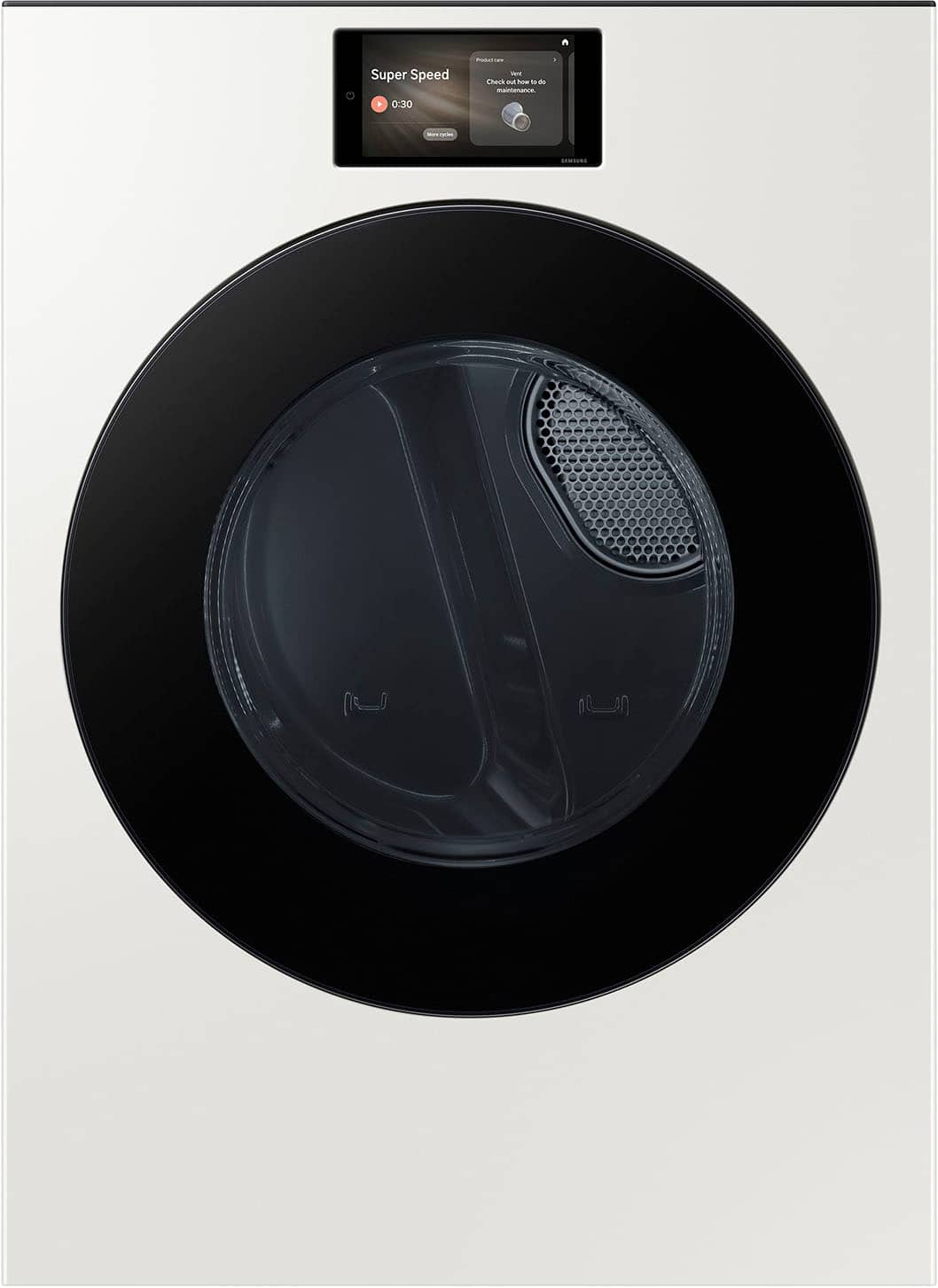 Samsung - 7.6 cu. ft. Bespoke AI Ultra Capacity Front Load Gas Dryer with AI Home - Ivory - Front_Zoom
