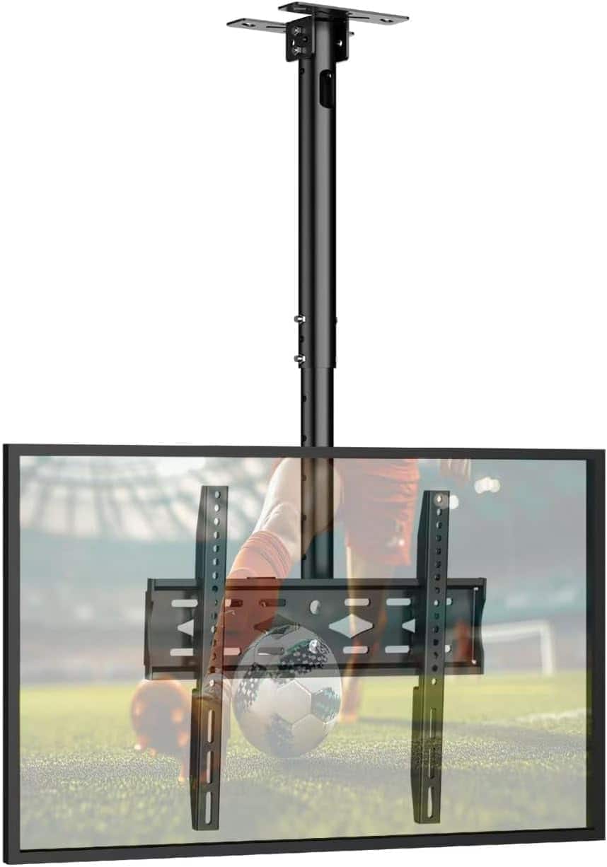 Earthley Blooms - Tv Ceiling Mount Flat Screen Fits Lcd Led Oled Tvs Monitor Pole Up s Max Vesa Hanging Adjustable Television - Default