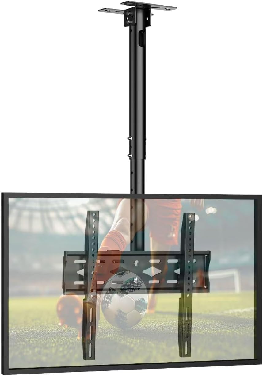 Earthley Blooms - Tv Ceiling Mount Flat Screen Fits Lcd Led Oled Tvs Monitor Pole Up s Max Vesa Hanging Adjustable Television - Default