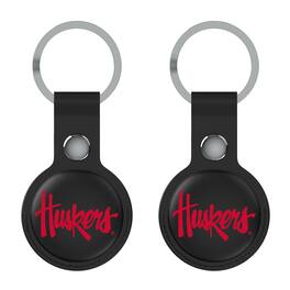 Keyscaper - Nebraska Huskers Two-Pack AirTag Holders - No Size - Black