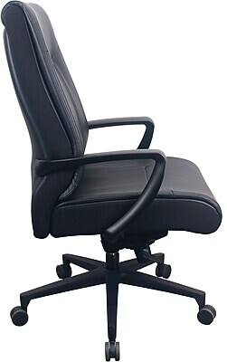 Alt View 3. Tempur-Pedic - Tempur-Pedic Ergonomic Leather Swivel Executive Chair, Black (TP2500-BLKL) - Black.