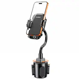 Esoulk - iPhone For Cup Holder Mount Adjustable Long Gooseneck Arm for Smartphones Samsung Universal Google Pixel - Black