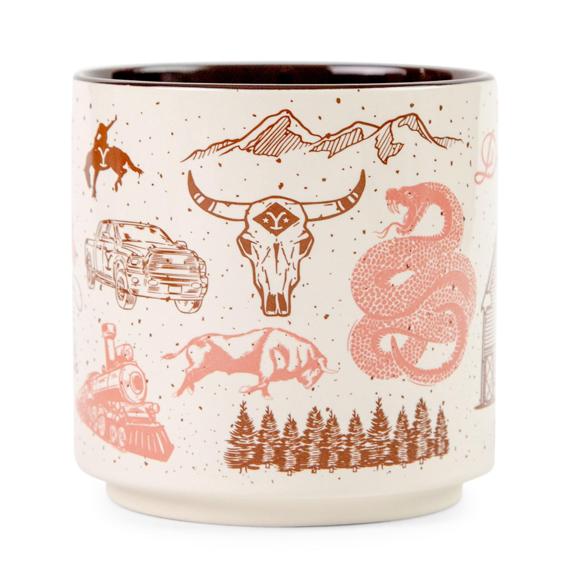 Alt View 1. Silver Buffalo - Yellowstone Dutton Ranch Ceramic Mug | Holds 13 Ounces - Brown.