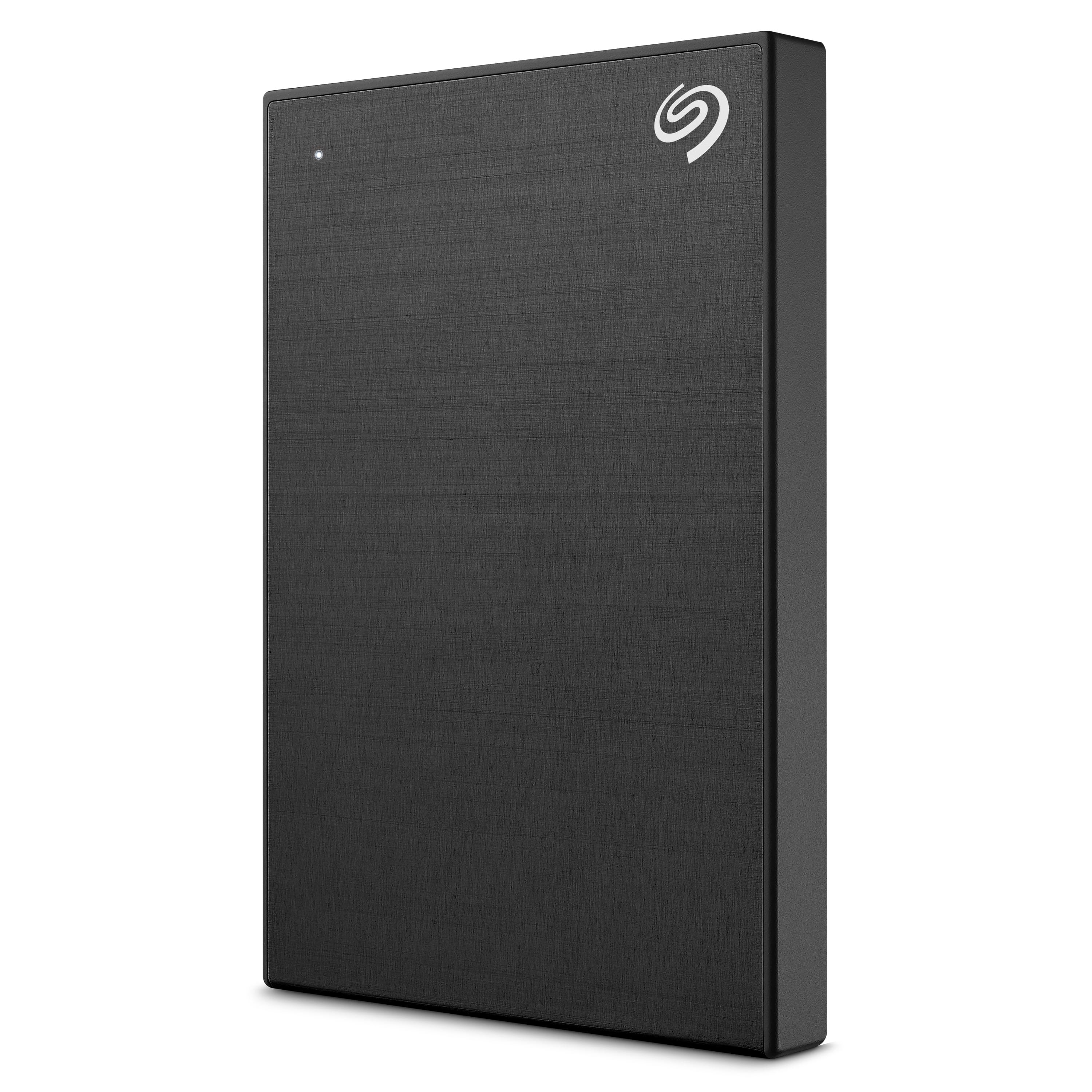 Seagate - One Touch with Password 2TB External USB 3.0 Portable Hard Drive with Rescue Data Recovery Services - Black - Front_Zoom