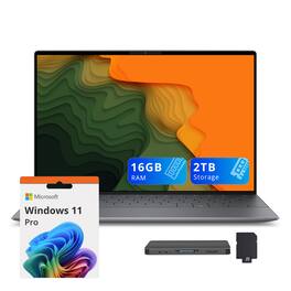 Dell - XPS 13.4" Laptop,Snapdragon X Elite,16GB RAM,512GB SSD+1TB Dock Set,Backlit Keyboard,Fingerprint,Win11 Pro - Graphite