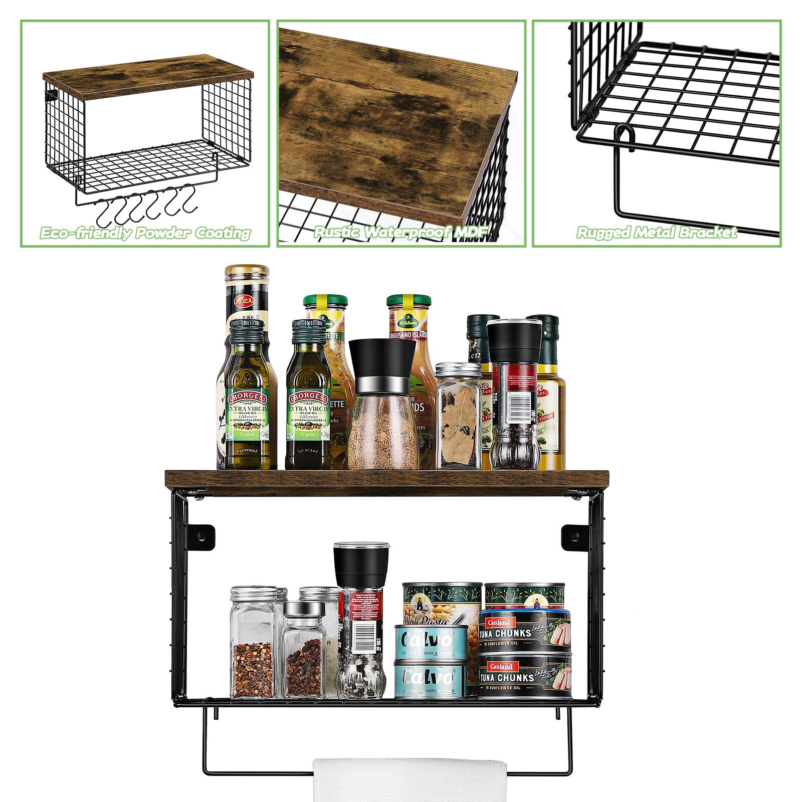 Eco-friendly Powder Coating  
Rustic Waterproof MDF  
Rugged Metal Bracket  

PAS  
ATE  
BOVSAND BLUSS  
e12  
BORGERS TRA VIRGE  
BORGESH ETTE 0 TRI VIRC  
DS 2025  

Pasta Calvo XX  
Canland UNA CHUNKS KINGLE 0%  
Calvo  
Canland TUNA CHUNKS KUNFLOWER