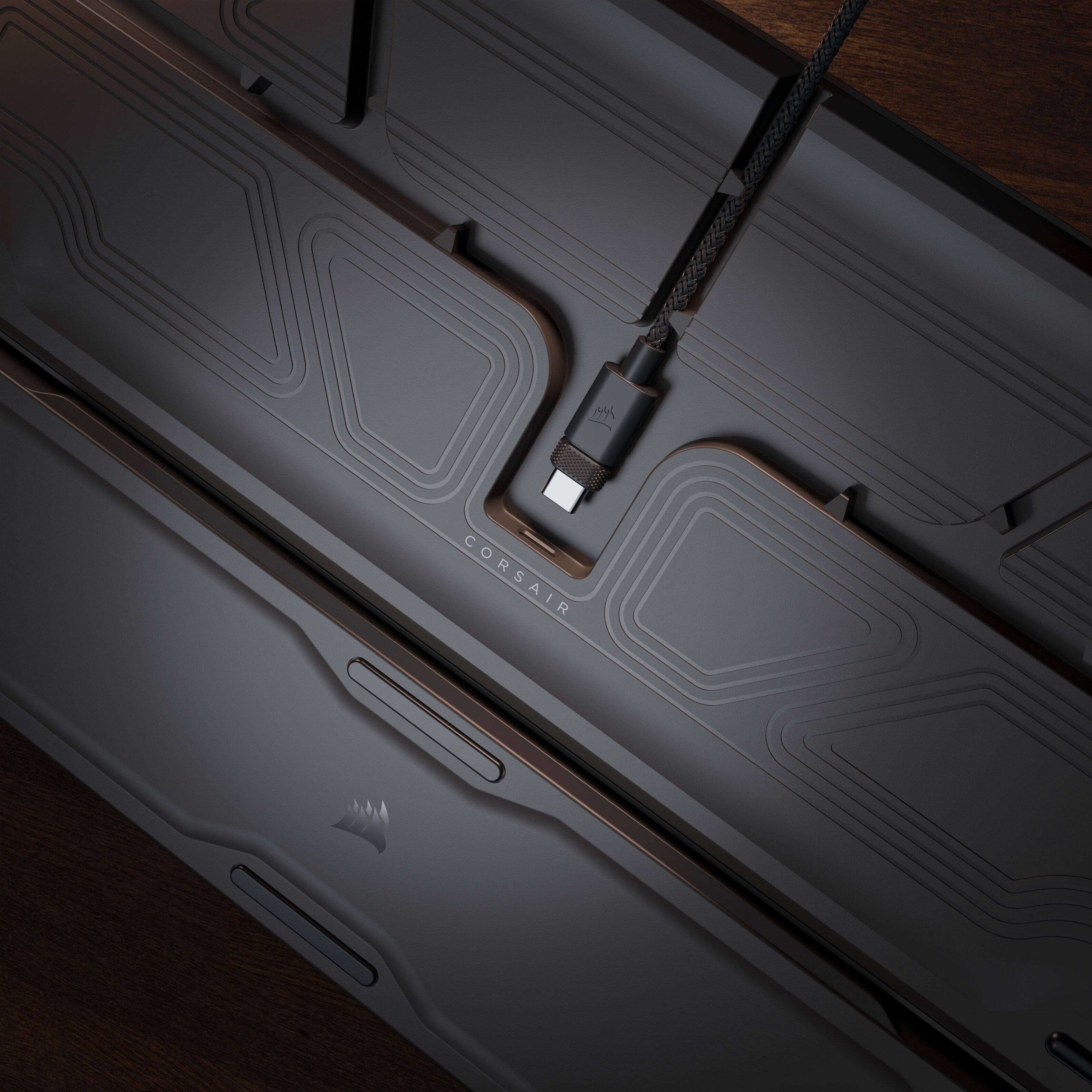 Alt View 25. CORSAIR - VANGUARD 96 RGB Wired MLX Quantum Linear Mechanical Switch 96% Gaming Keyboard with FlashTap SOCD - Dual Tone.