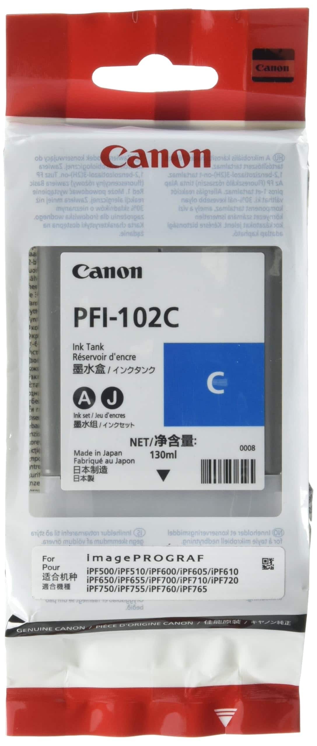 Canon PFI-102, PFI-104シリーズインクカートリッジ8点セット Canon PFI-102 インクカートリッジセット - メルカリ