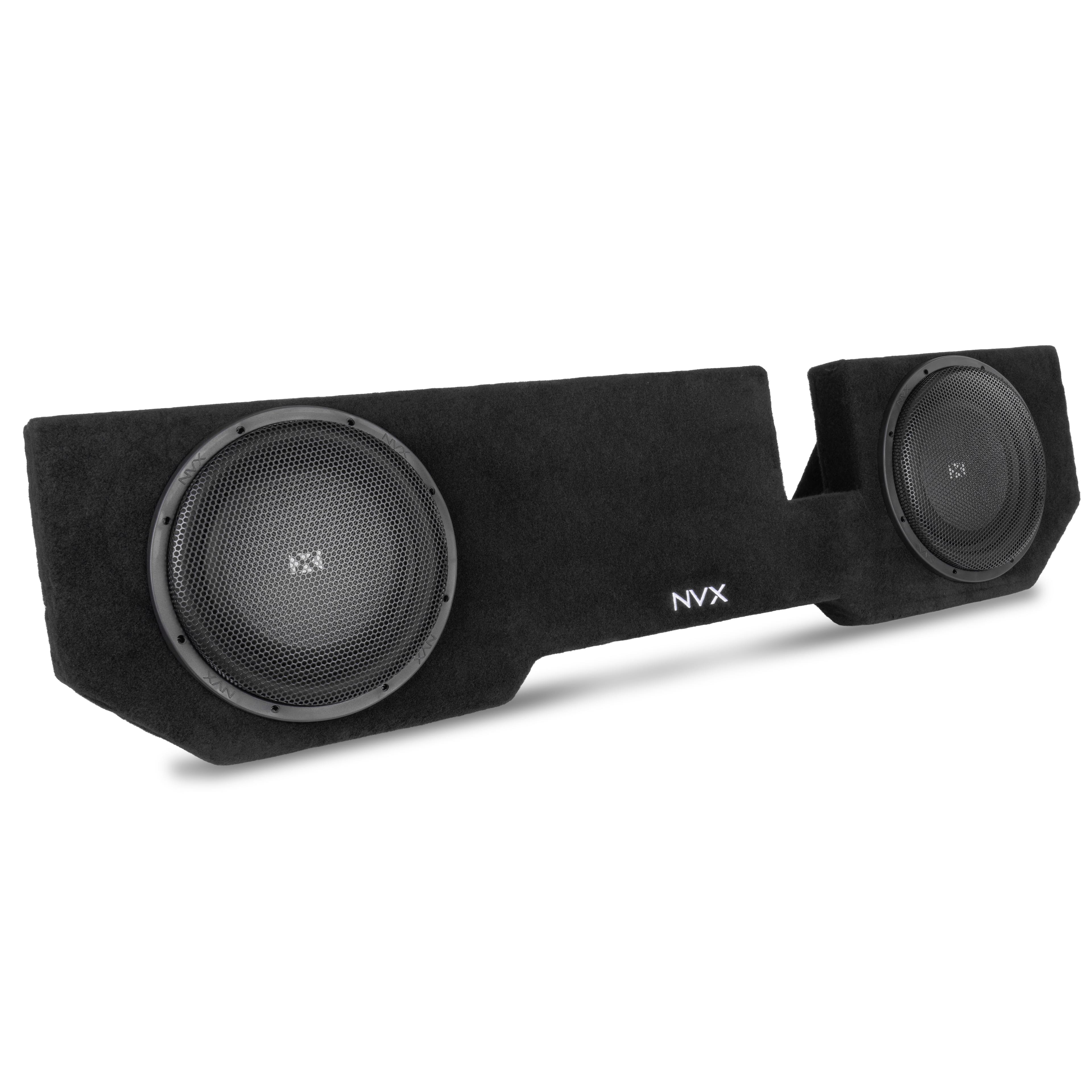 NVX - Custom Fit 800W RMS Dual 12in Sealed Loaded Subwoofer Enclosure for 2002-2018 Ram Quad and Crew Cab Trucks
