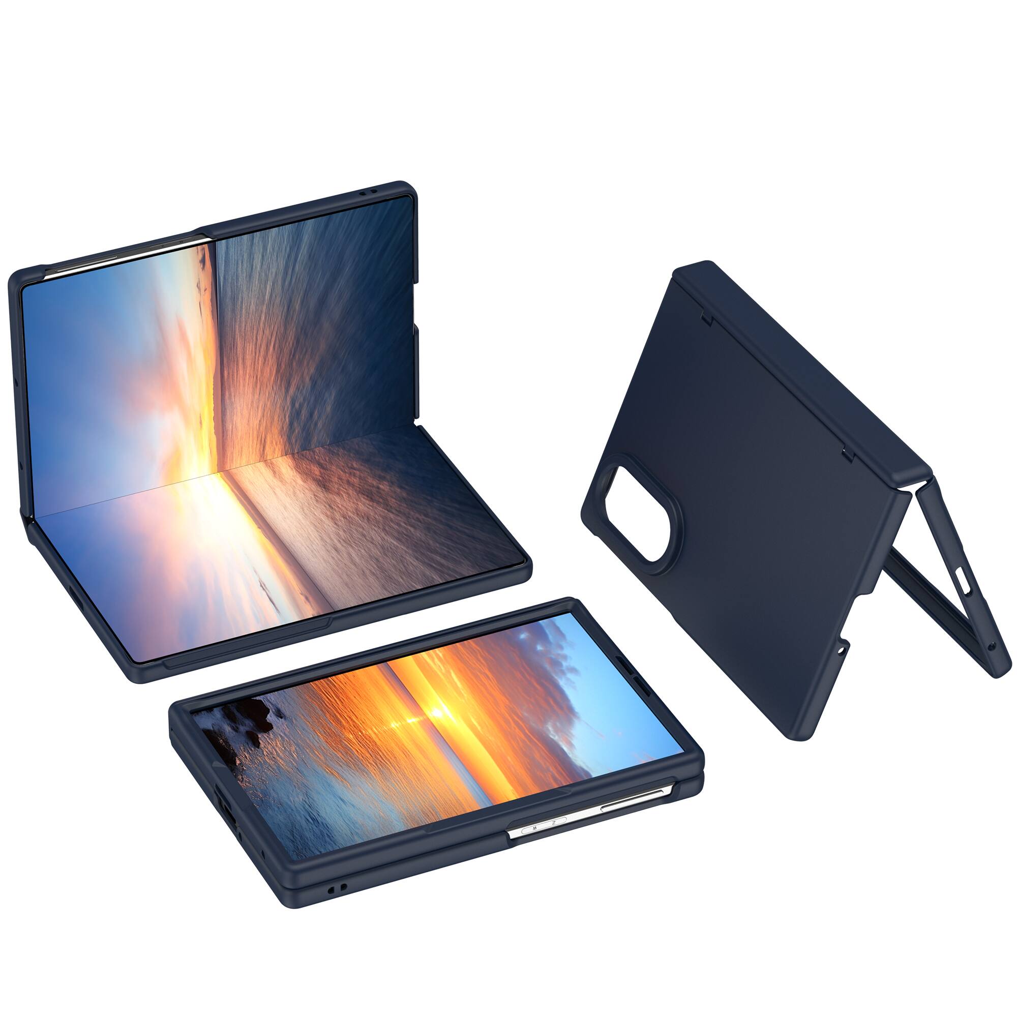 Alt View 1. Dteck - Magnetic for Samsung Galaxy Z Fold8 Case with Screen Protector, Compatible with MagSafe, Full Body Hinge Protection - Dark Blue.