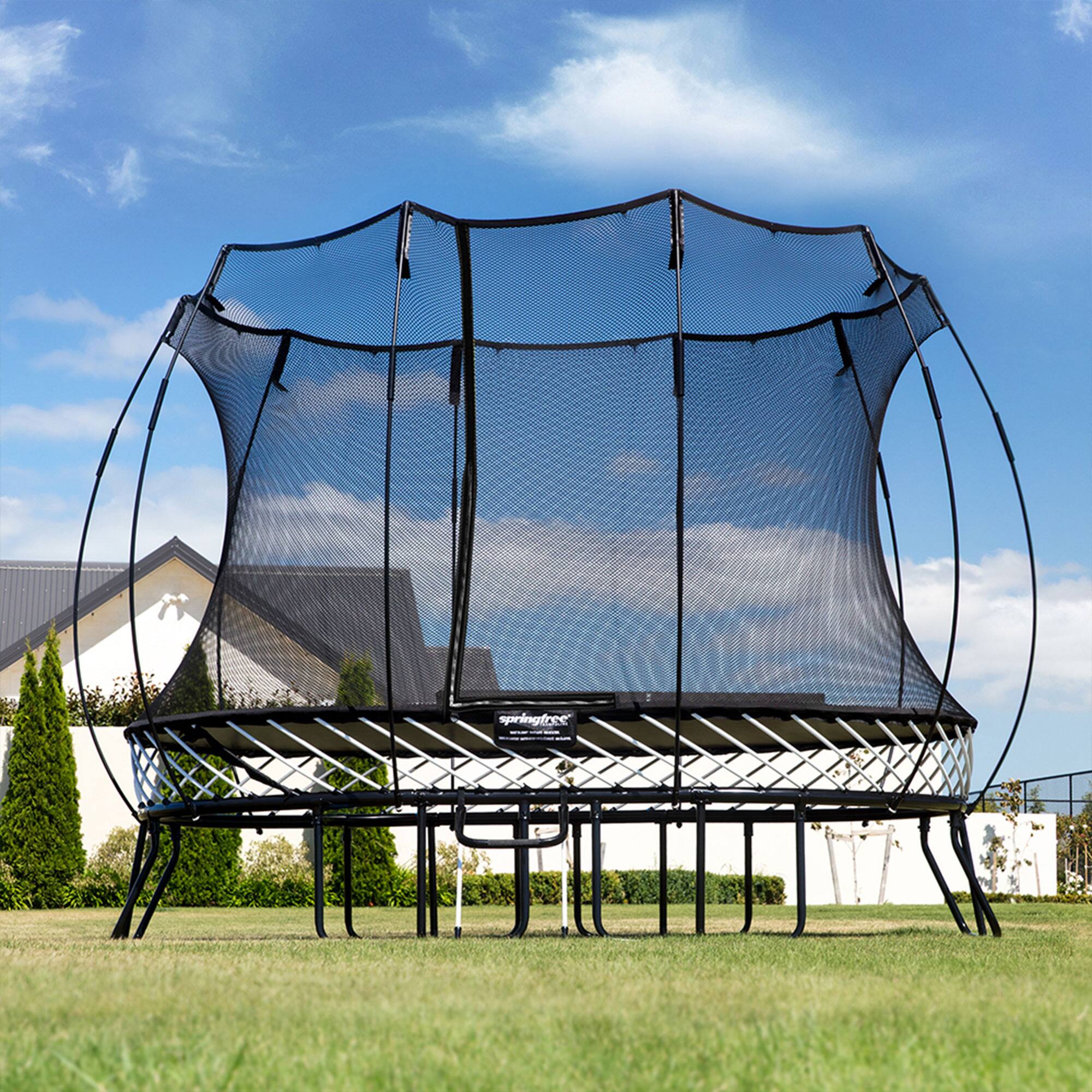 Alt View 5. Springfree Trampoline - Springfree Trampoline Kids Outdoor Medium Oval 8 x 11' Trampoline with Enclosure.