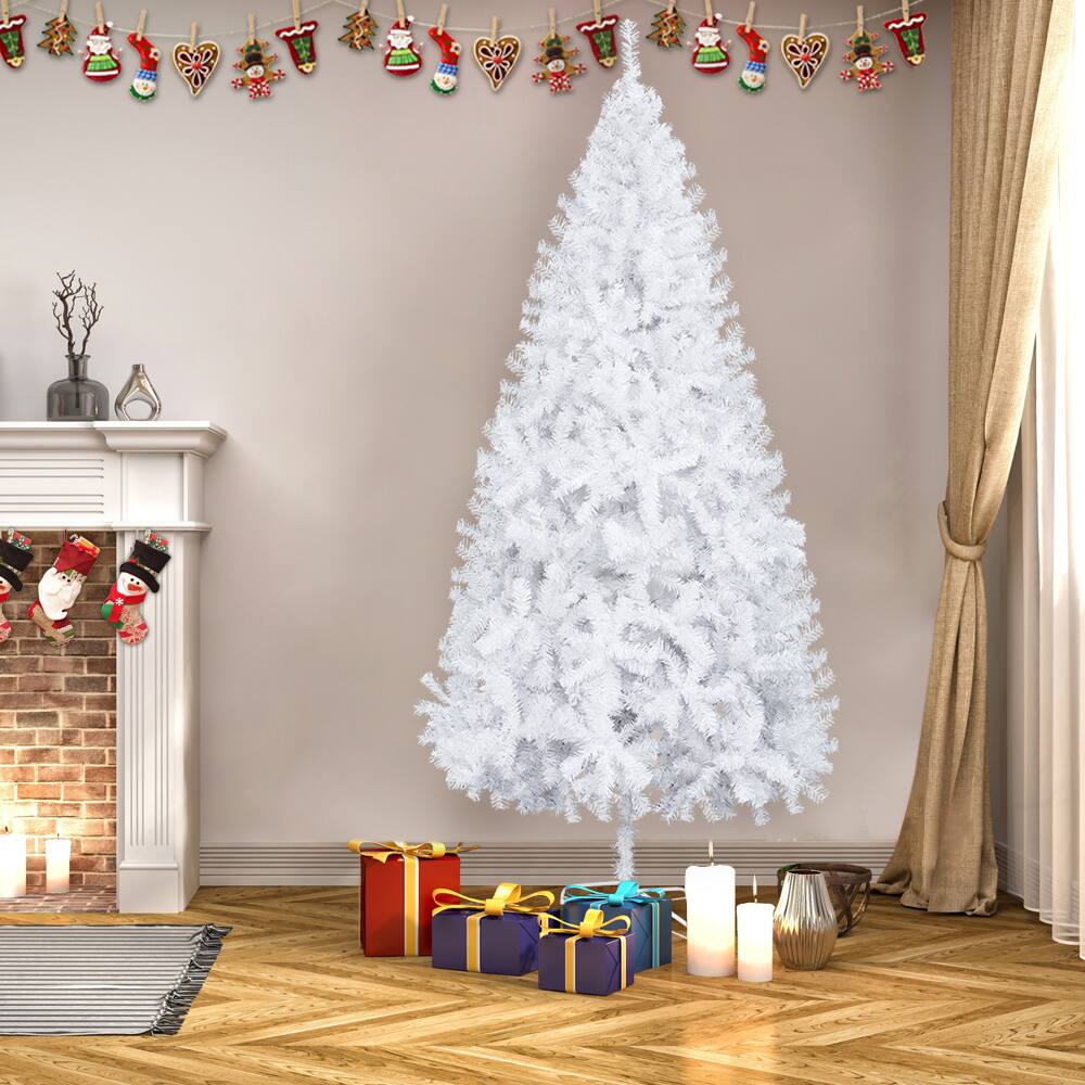 Alt View 3. Winado - 7 FT Artificial Christmas Holiday Tree with Metal Stand 950 TIPS for Holiday Decoration - White.